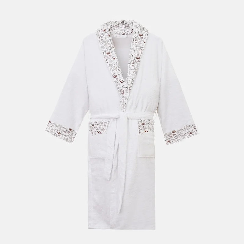Egyptian Printed Cotton Bathrobe