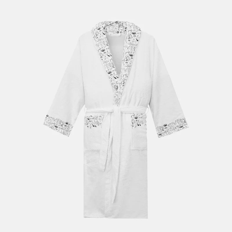 Egyptian Printed Cotton Bathrobe