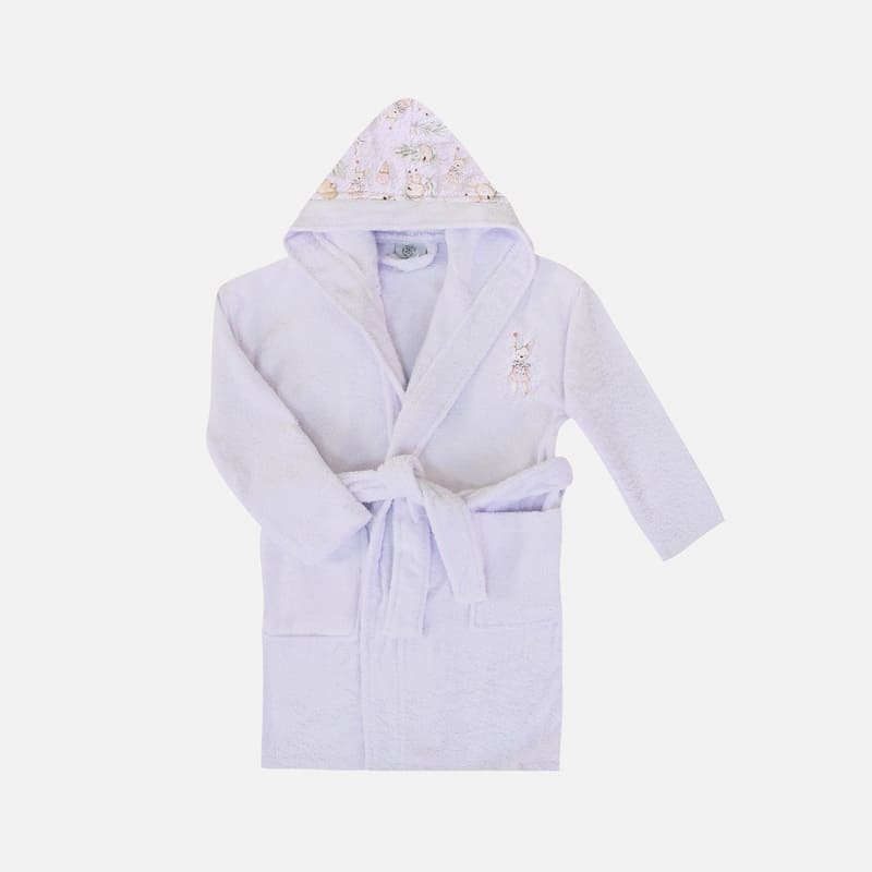 Kids Printed Hooded Bathrobe
