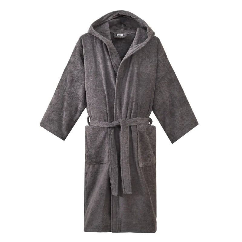 Luxury Hooded Cotton Bathrobe