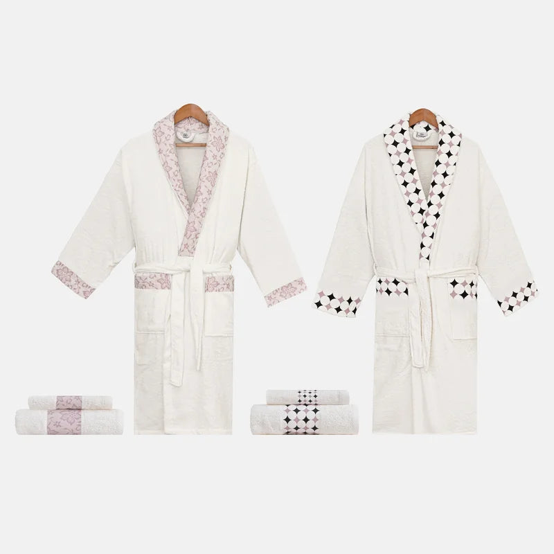 Premium Fourth Bathrobe and Towel Set (6 Pieces)