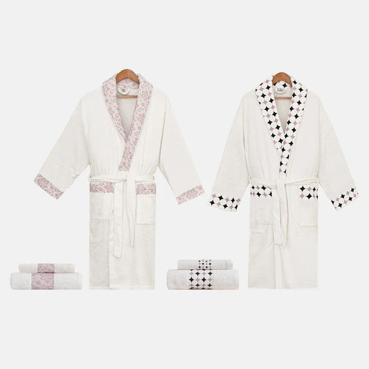 Premium Fourth Bathrobe and Towel Set (6 Pieces)