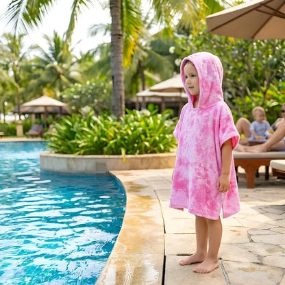 Kids Tie-Dye Hooded Poncho Towel