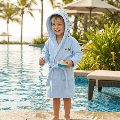 Kids Printed Hooded Bathrobe