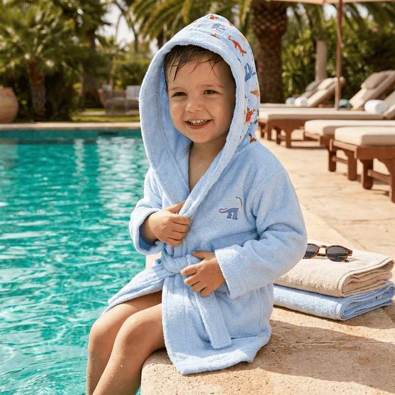 Kids Printed Hooded Bathrobe