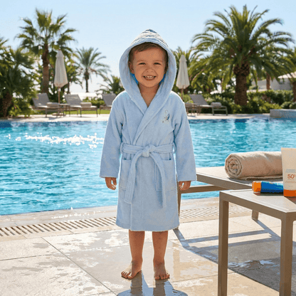 Kids Printed Hooded Bathrobe