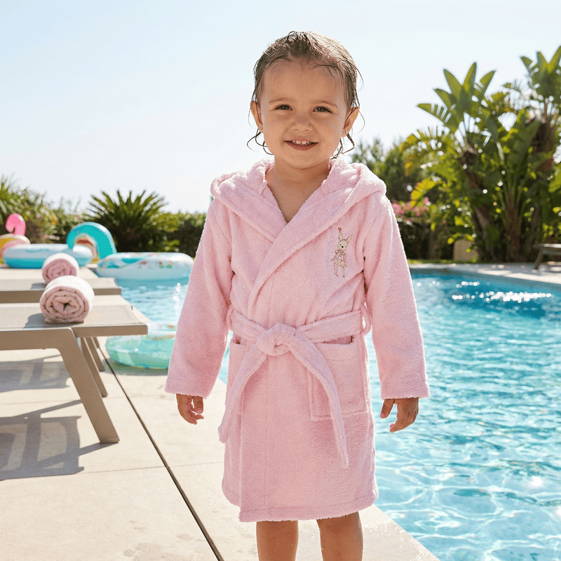 Kids Printed Hooded Bathrobe