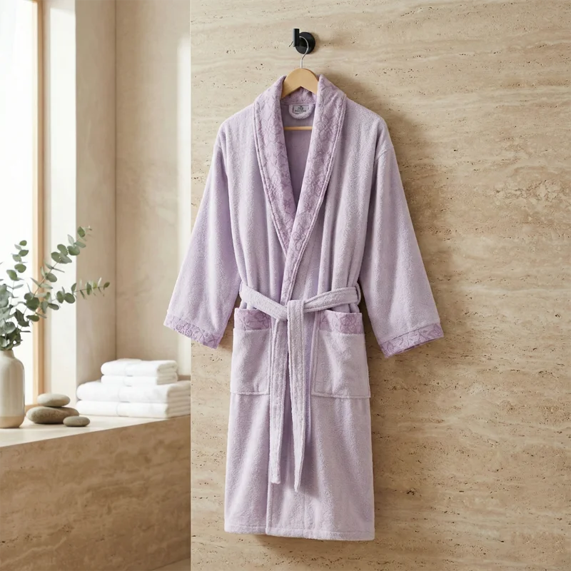 Premium Dantel Printed Cotton Bathrobe