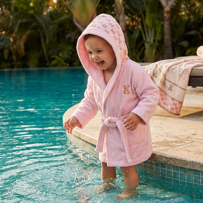 Kids Printed Hooded Bathrobe