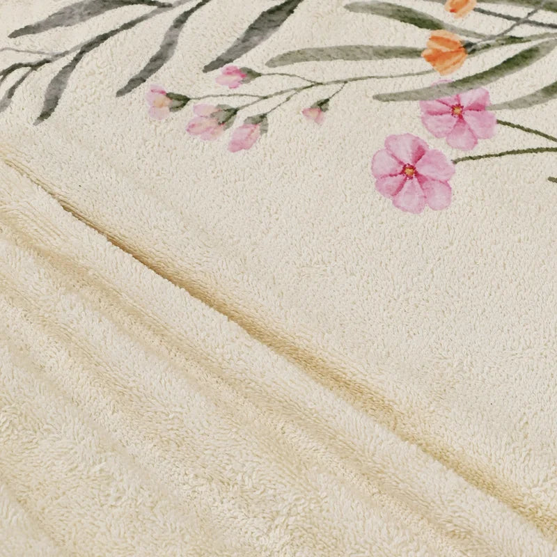 Women’s Bath Wrap Towel - Floral Side Style
