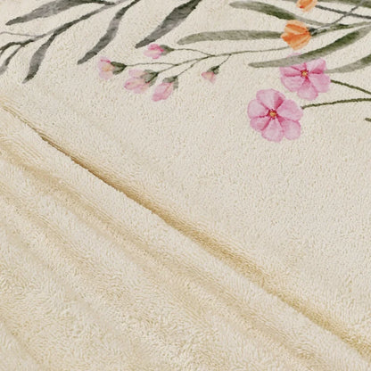 Women’s Bath Wrap Towel - Floral Side Style
