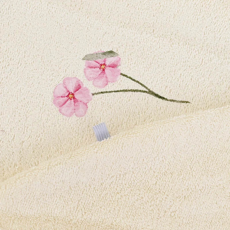 Women’s Bath Wrap Towel - Floral Side Style