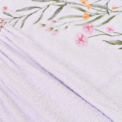 Women’s Bath Wrap Towel - Floral Side Style