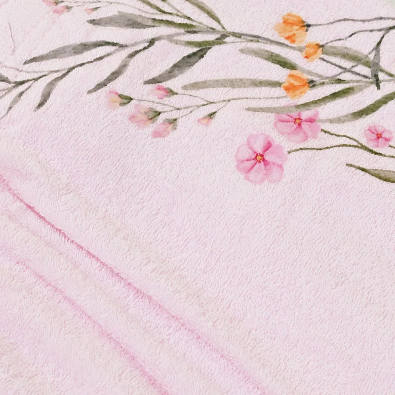Women’s Bath Wrap Towel - Floral Side Style