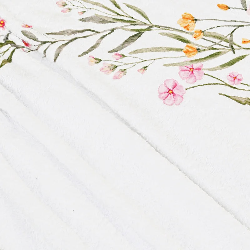 Women’s Bath Wrap Towel - Floral Side Style