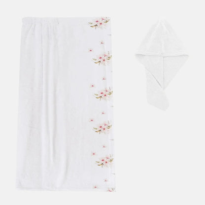 Women’s Bath Wrap Towel - Roses Style