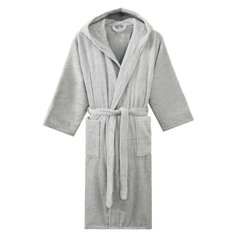 Luxury Hooded Cotton Bathrobe
