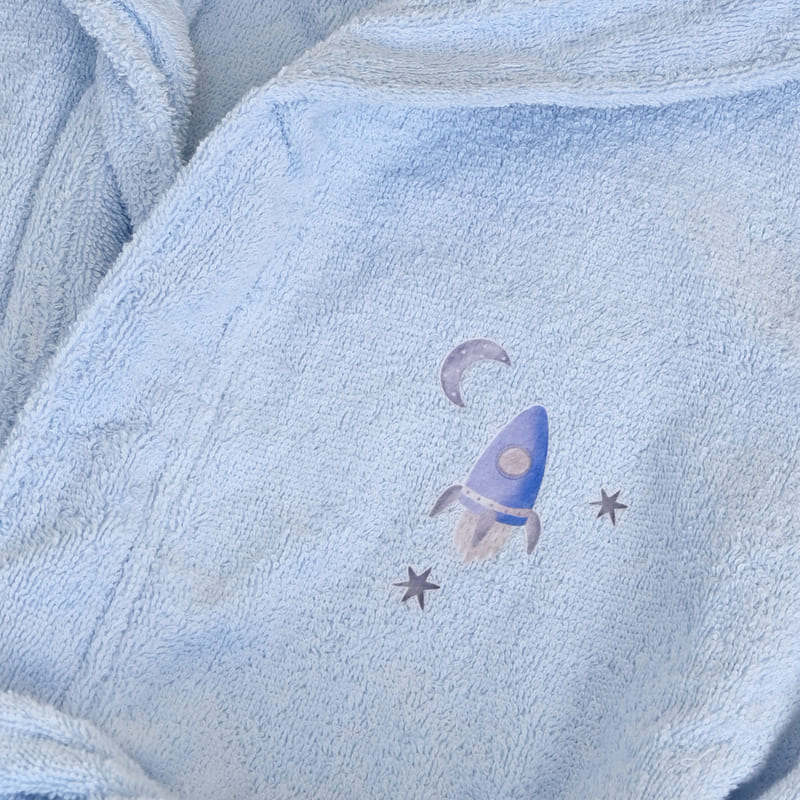 Kids Printed Hooded Bathrobe