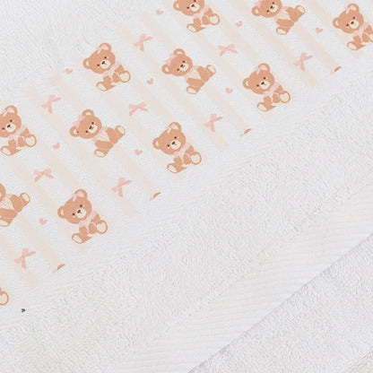 Kids Girl Bath & School Towel Set – 6 Pieces (30 × 50 cm)