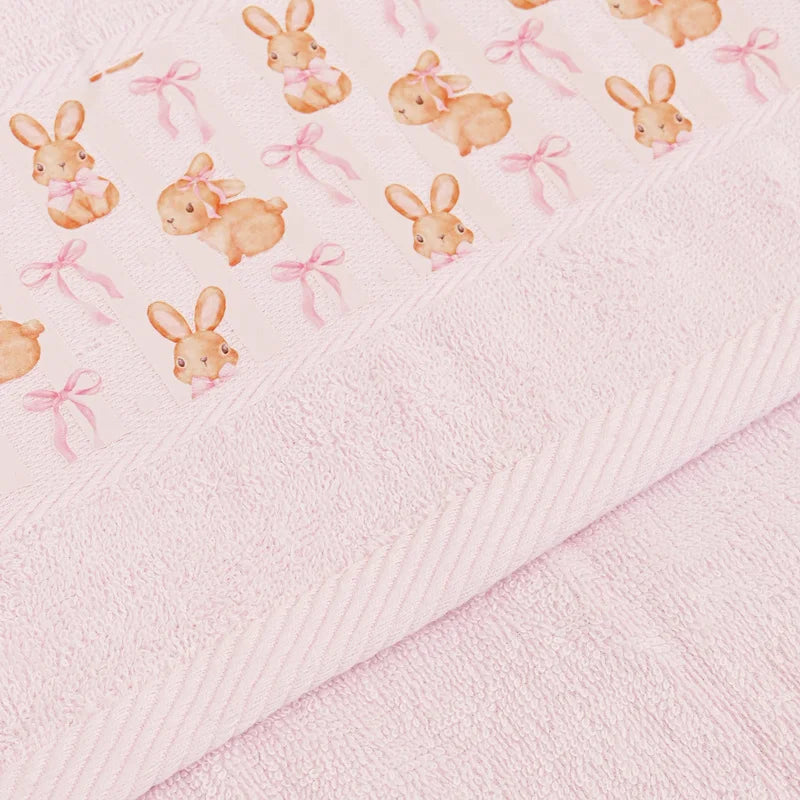 Kids Girl Bath & School Towel Set – 6 Pieces (30 × 50 cm)
