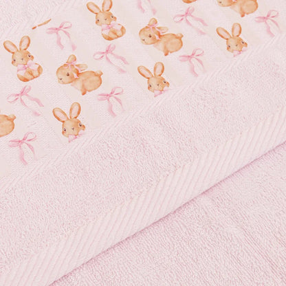 Kids Girl Bath & School Towel Set – 6 Pieces (30 × 50 cm)
