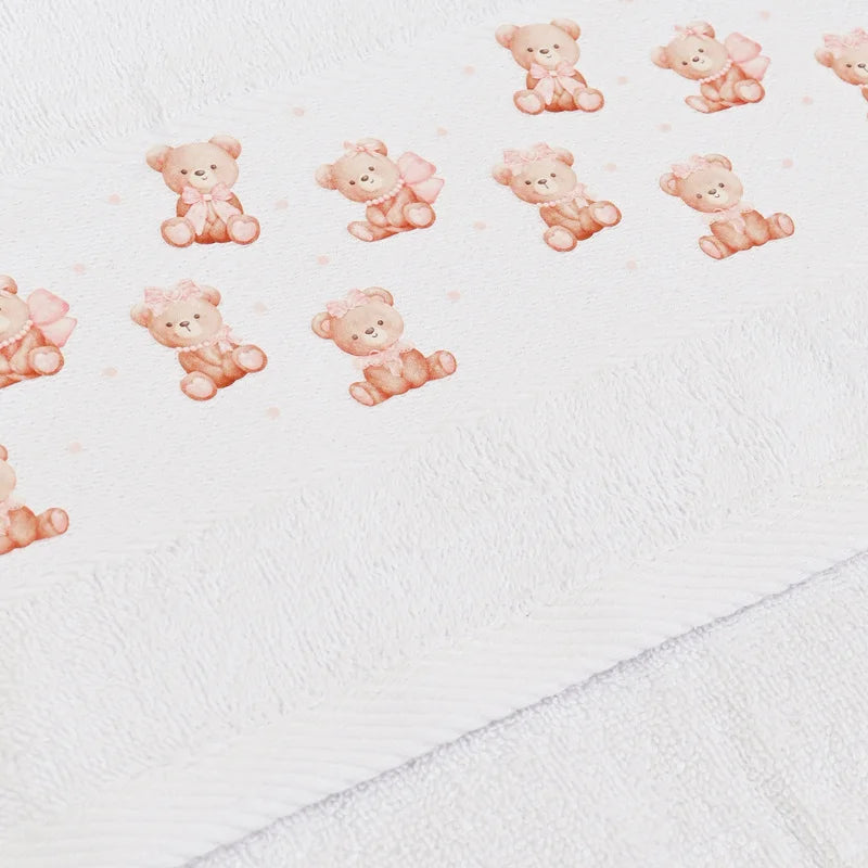 Kids Girl Bath & School Towel Set – 6 Pieces (30 × 50 cm)