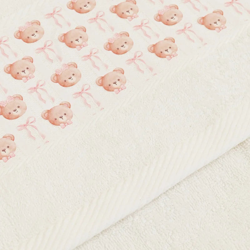 Kids Girl Bath & School Towel Set – 6 Pieces (30 × 50 cm)