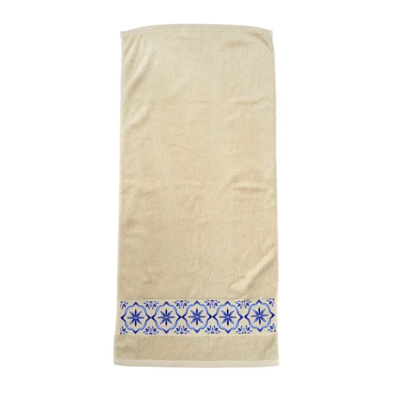 Blue Tile Design 1 - Towel Set 3 Pieces