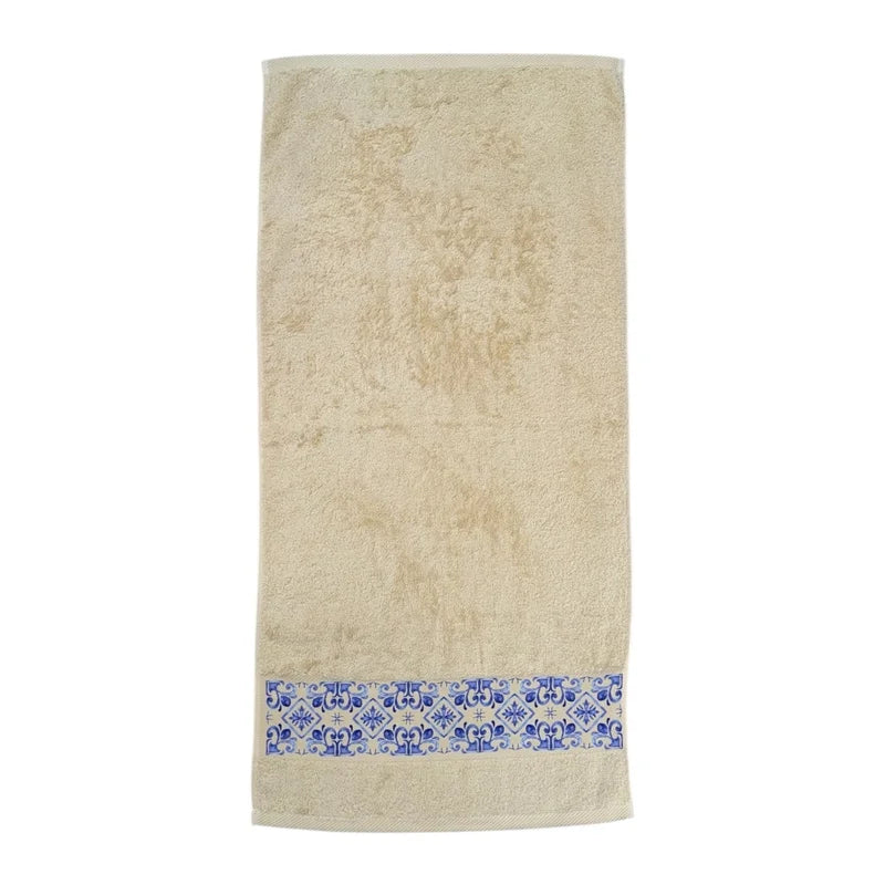 Blue Tile Design 1 - Towel Set 3 Pieces
