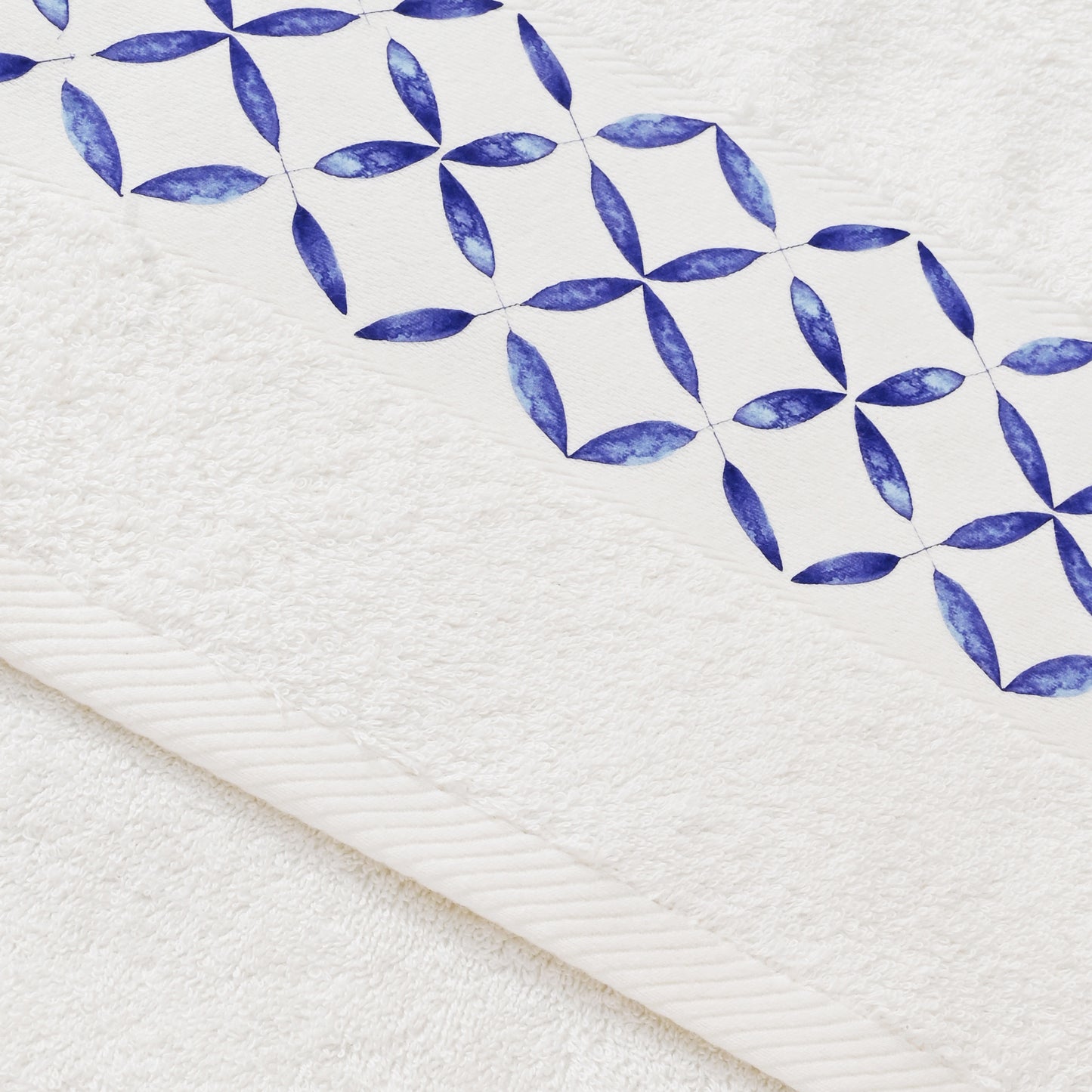 Blue Tile Design 2 - Towel Set 3 Pieces