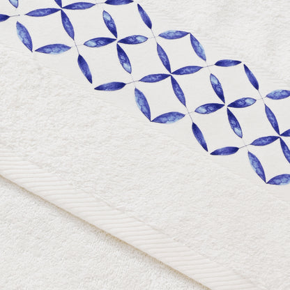Blue Tile Design 2 - Towel Set 3 Pieces