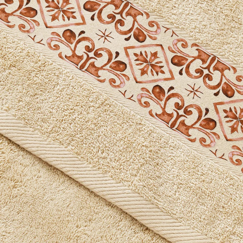 Brown Tile Design 1 - Towel Set 3 Pieces