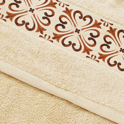 Brown Tile Design 1 - Towel Set 3 Pieces