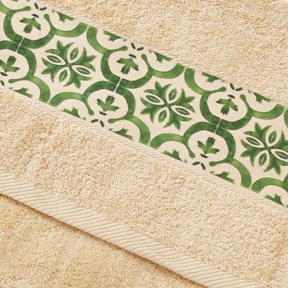 Green Tile Design 1 - Towel Set 3 Pieces