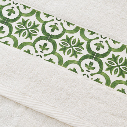 Green Tile Design 2 - Towel Set 3 Pieces