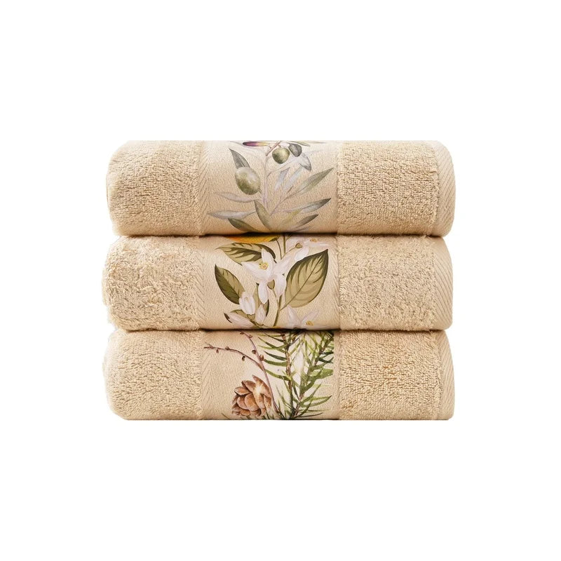 Olive-Lemon 1 - Towel Set 3 Pieces