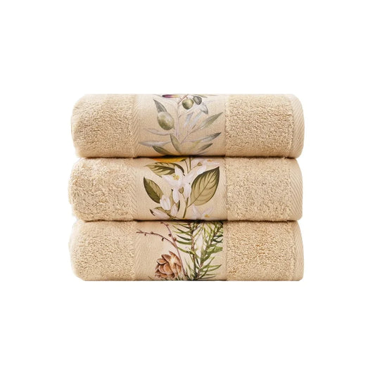 Olive-Lemon 1 - Towel Set 3 Pieces