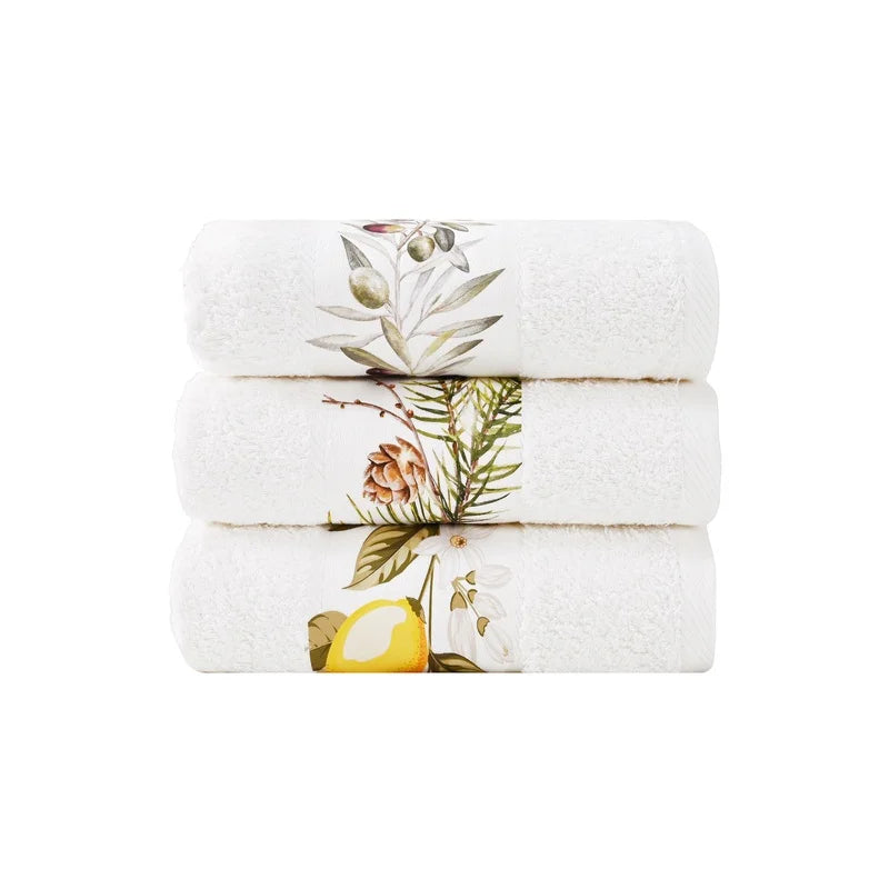 Olive-Lemon 2 - Towel Set 3 Pieces