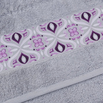 Purple Tile Design - Towel Set 3 Pieces