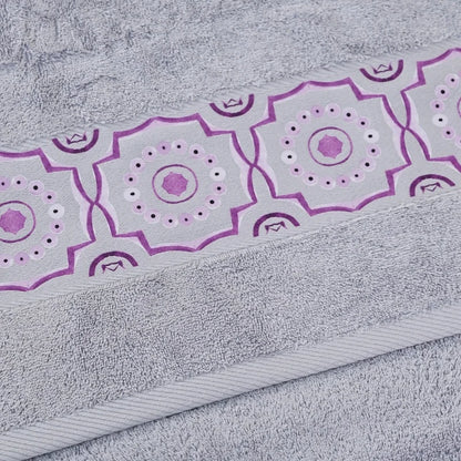 Purple Tile Design - Towel Set 3 Pieces