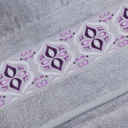 Purple Tile Design - Towel Set 3 Pieces