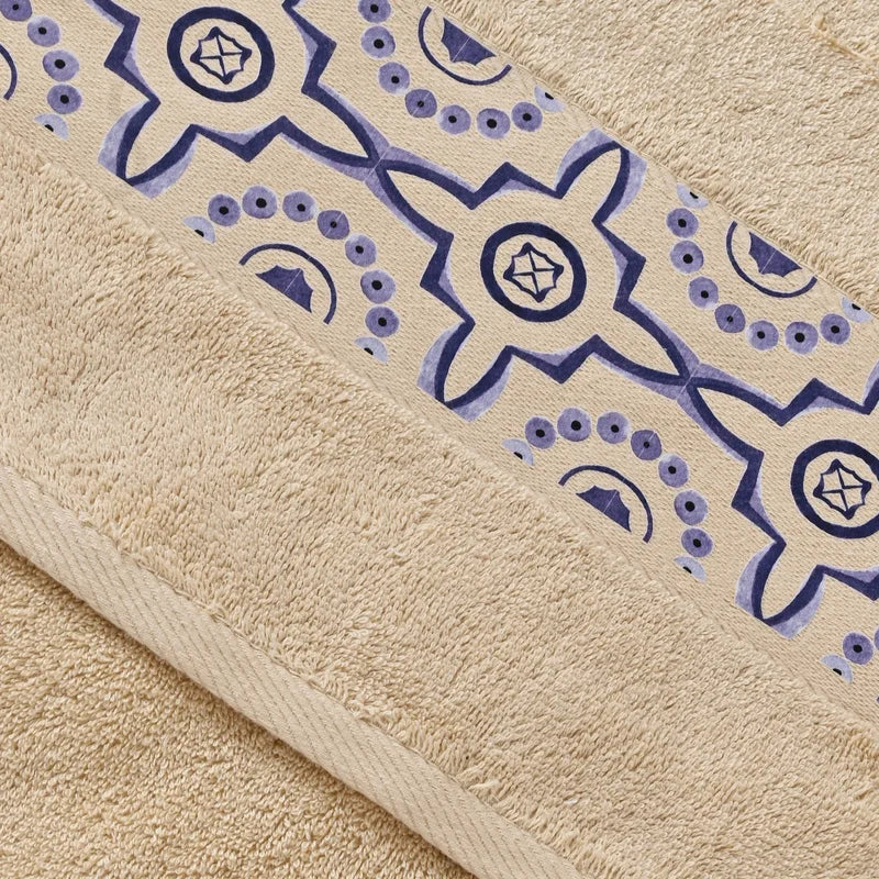 Navy Tile Design 1 - Towel Set 3 Pieces