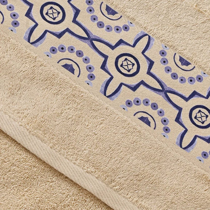 Navy Tile Design 1 - Towel Set 3 Pieces