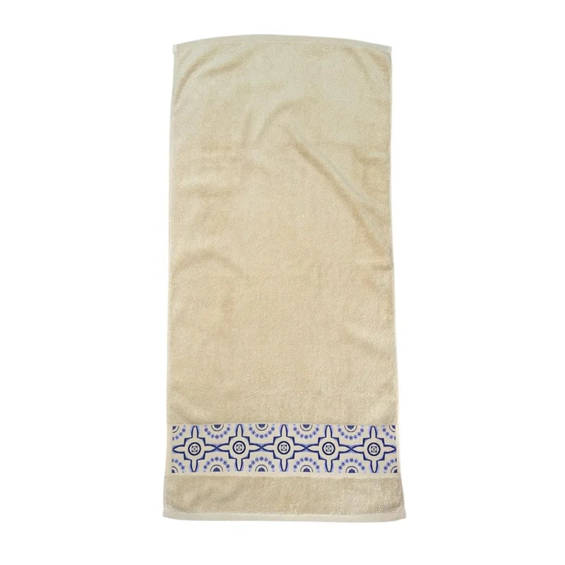 Navy Tile Design 1 - Towel Set 3 Pieces