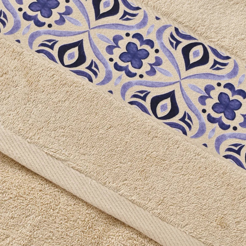 Navy Tile Design 1 - Towel Set 3 Pieces