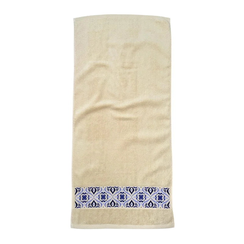 Navy Tile Design 1 - Towel Set 3 Pieces