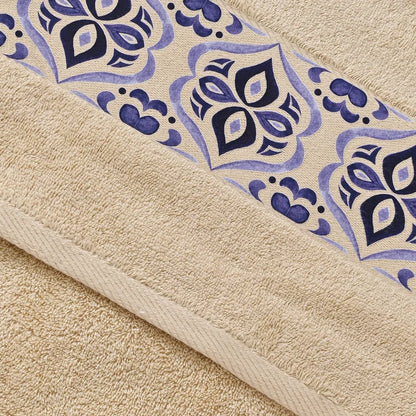 Navy Tile Design 1 - Towel Set 3 Pieces