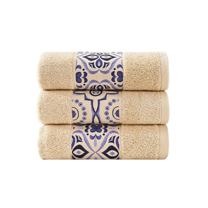 Navy Tile Design 1 - Towel Set 3 Pieces