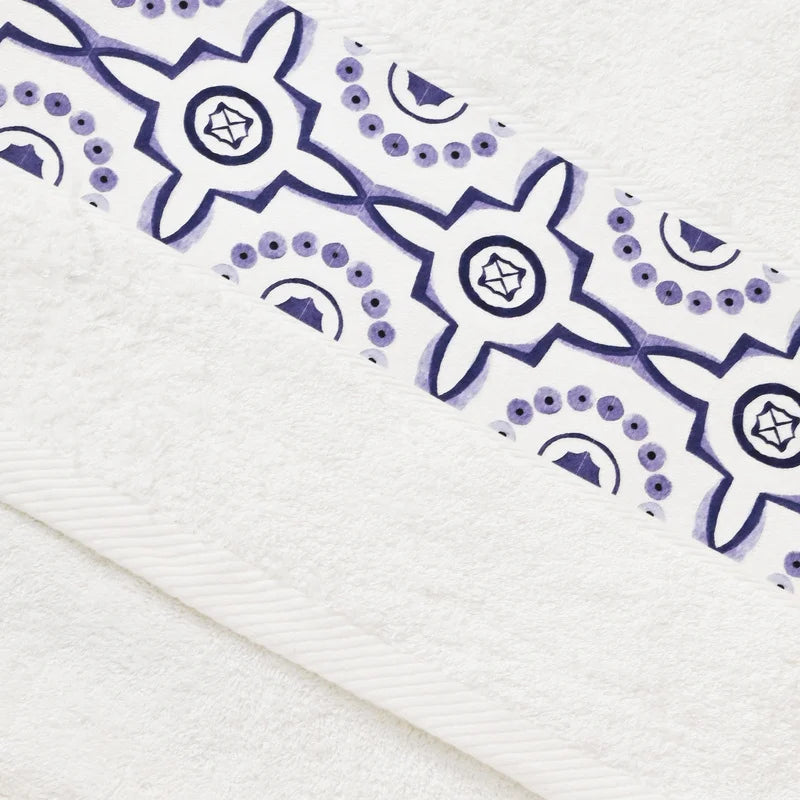 Navy Tile Design 2 - Towel Set 3 Pieces