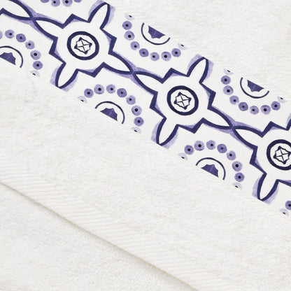 Navy Tile Design 2 - Towel Set 3 Pieces
